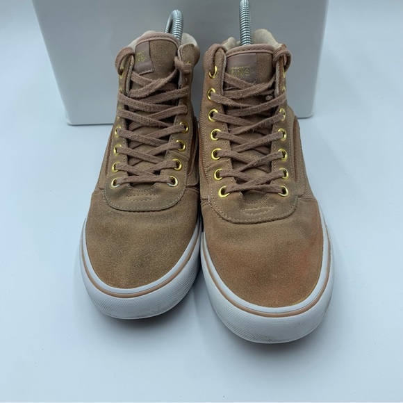 Vans Off The Wall Trainers High Top Peach Pink Skate Casual Sneakers EU39 UK 6 - Picture 2 of 9